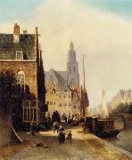 European city landscape, street landsacpe, construction, frontstore, building and architecture. 301 unknow artist